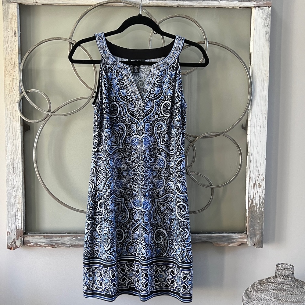 WHBM dress. Sz XS shades of blue